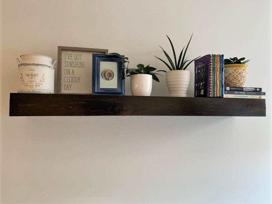 FREE SHIPPING Wood Floating Shelves 10inches Deep Etsy