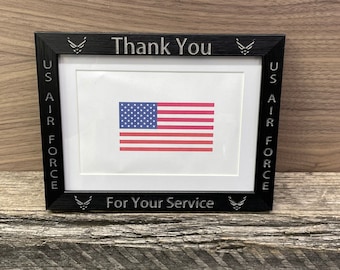 US Air Force Picture Frame: Thank You Gift for Military Family