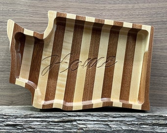 WA State Wood Catch All Tray: Washington Home Decor