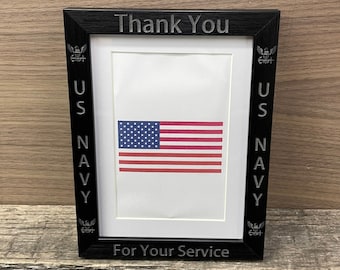 US NAVY Picture Frame: Thank You For Your Service Gift