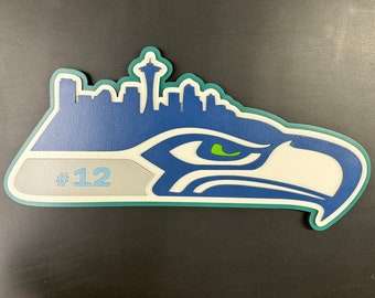 Seattle Seahawks 3D Wood Sign: Man Cave Decor