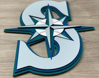 Seattle Mariners 3D Wood Sign: Custom Man Cave Decor