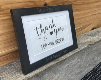 Stay Positive Test Negative Picture Frame: Funny Custom Photo Gift