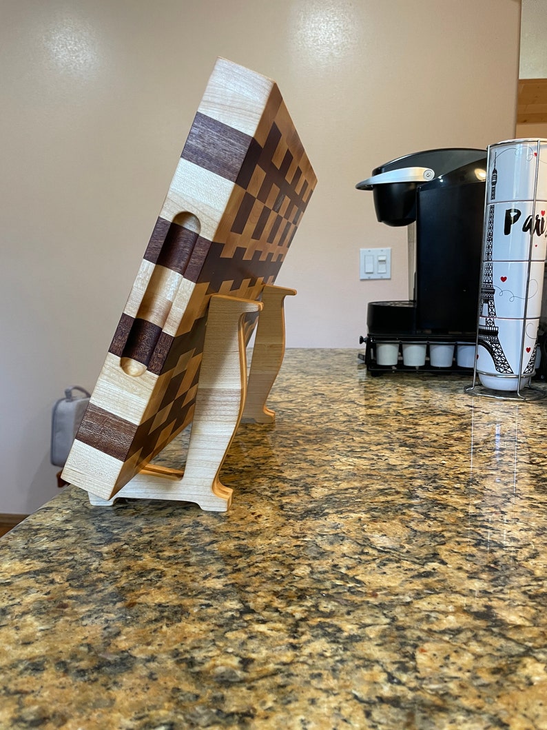 Mahogany and Maple End Grain Cutting Board Checker Pattern Won't Dull