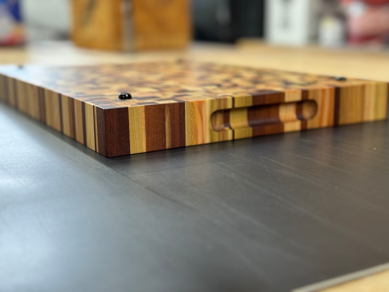 AMAZING End Grain Cutting Board CHAOTIC Pattern Won't Dull Knives Great