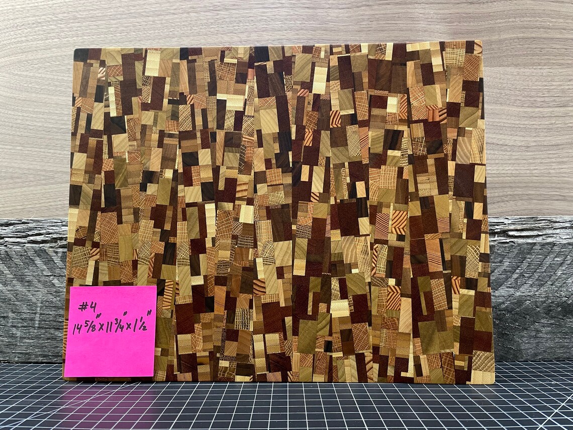 AMAZING End Grain Cutting Board CHAOTIC Pattern Won't Dull Knives Great
