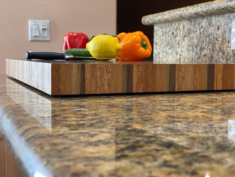 AMAZING End Grain Cutting Board CHAOTIC Pattern Won't Dull Knives Great