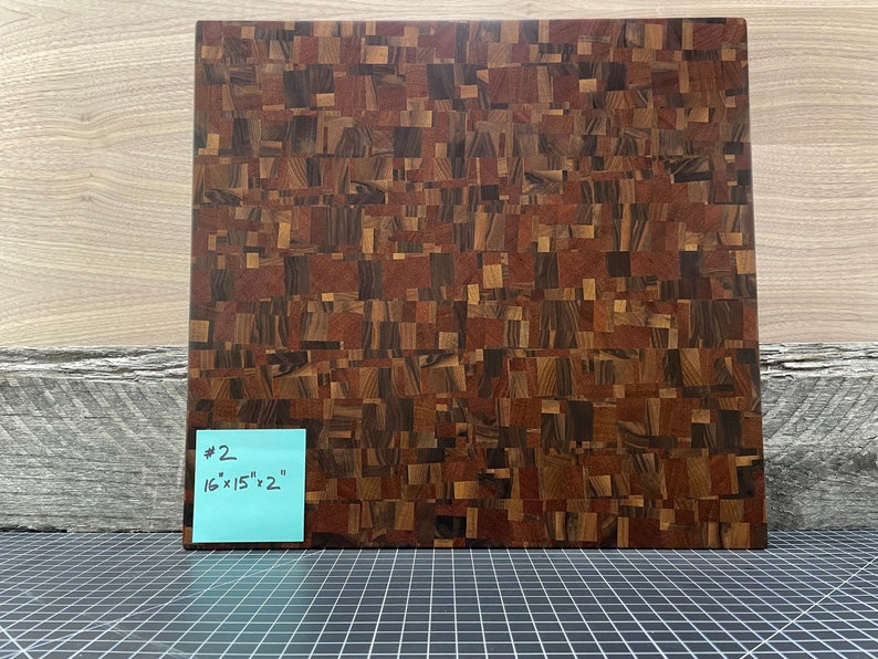 AMAZING End Grain Cutting Board CHAOTIC Pattern Won't Dull Knives Great