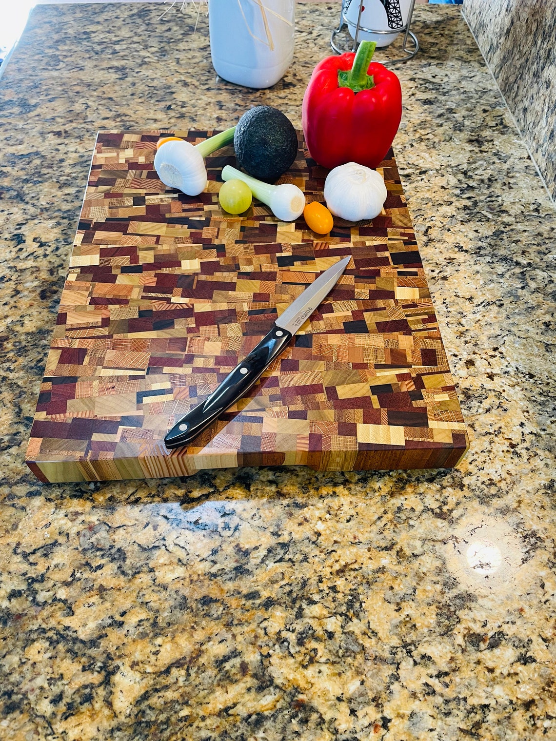 AMAZING End Grain Cutting Board CHAOTIC Pattern Won't Dull Etsy
