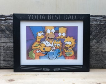 YODA BEST DAD Picture Frame Starwars Dad Son Daughter Husband Child Kid Gift  2020 Stocking Stuffers Christmas Lightsaber Luke You Father