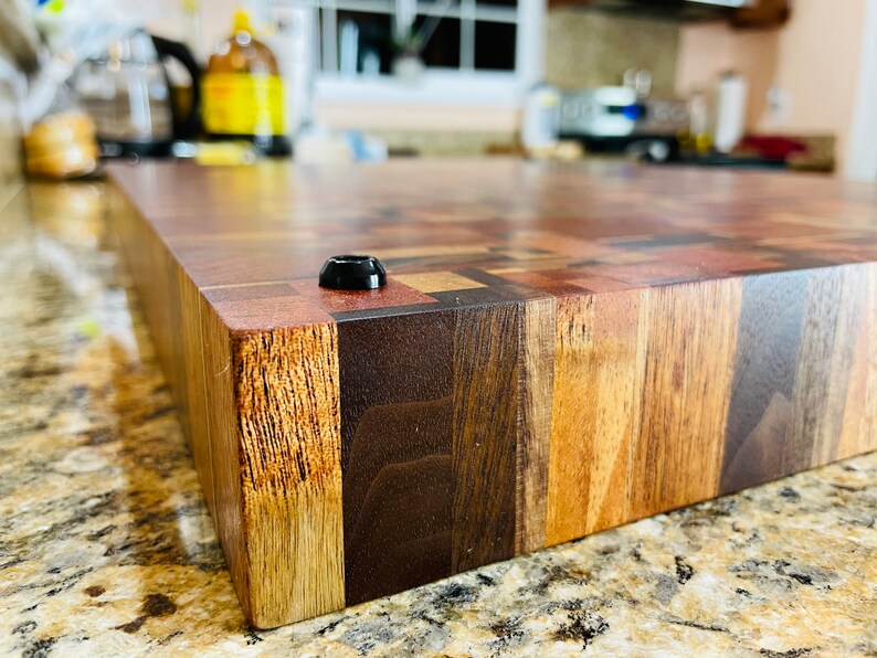 AMAZING End Grain Cutting Board CHAOTIC Pattern Won't Dull Knives Great
