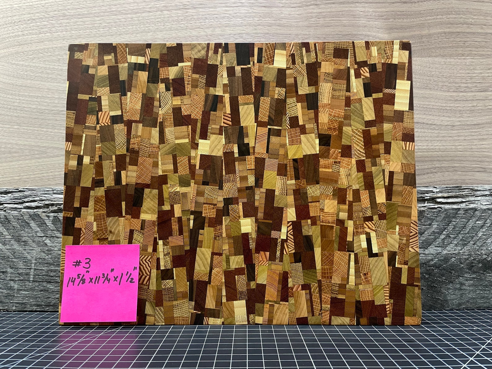 AMAZING End Grain Cutting Board CHAOTIC Pattern Won't Dull Knives Great