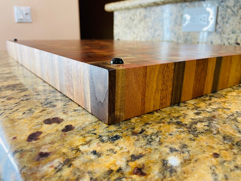 AMAZING End Grain Cutting Board CHAOTIC Pattern Won't Dull Knives Great