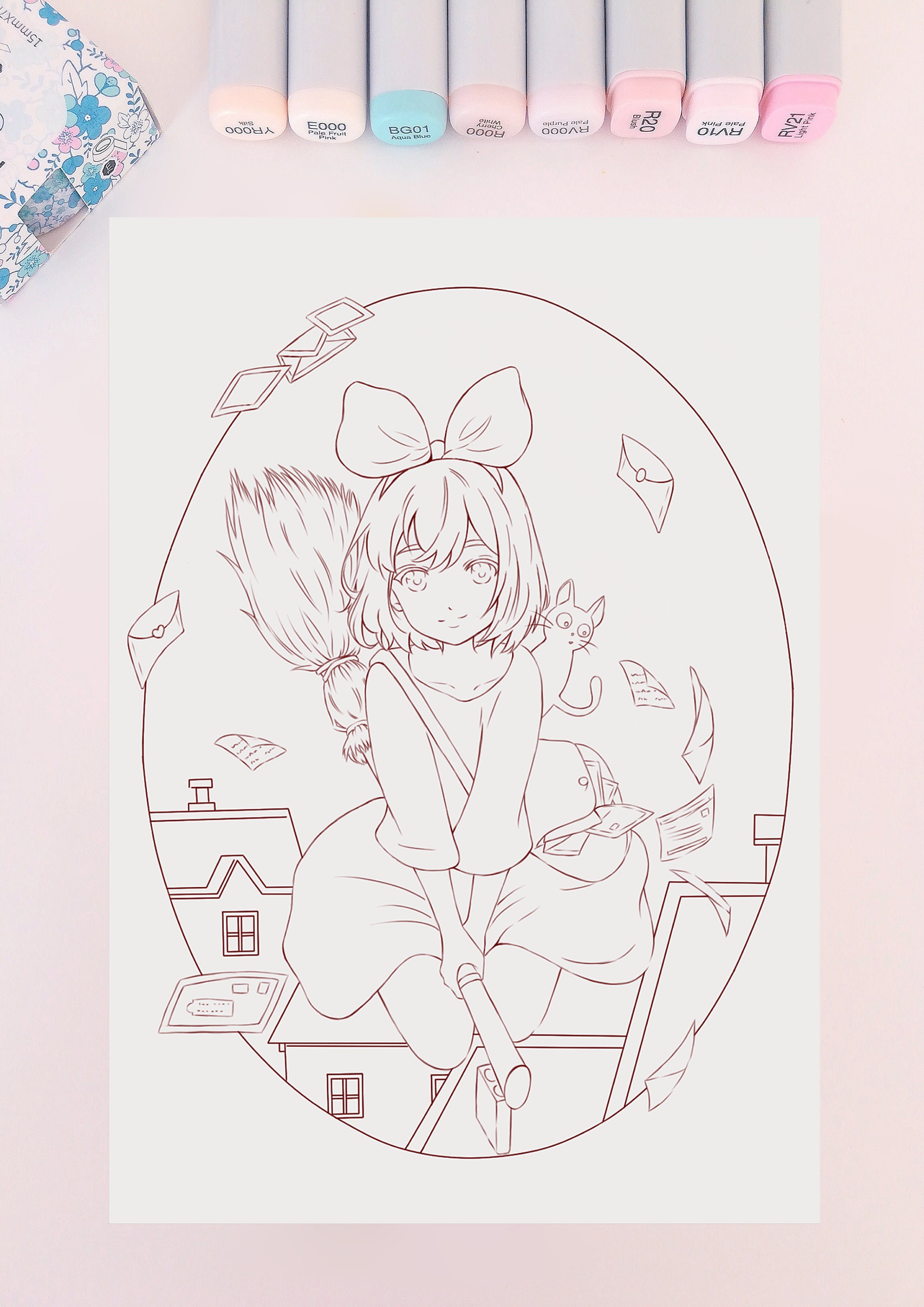Kiki's Delivery Service Kiki Anime Magic Printable - Etsy