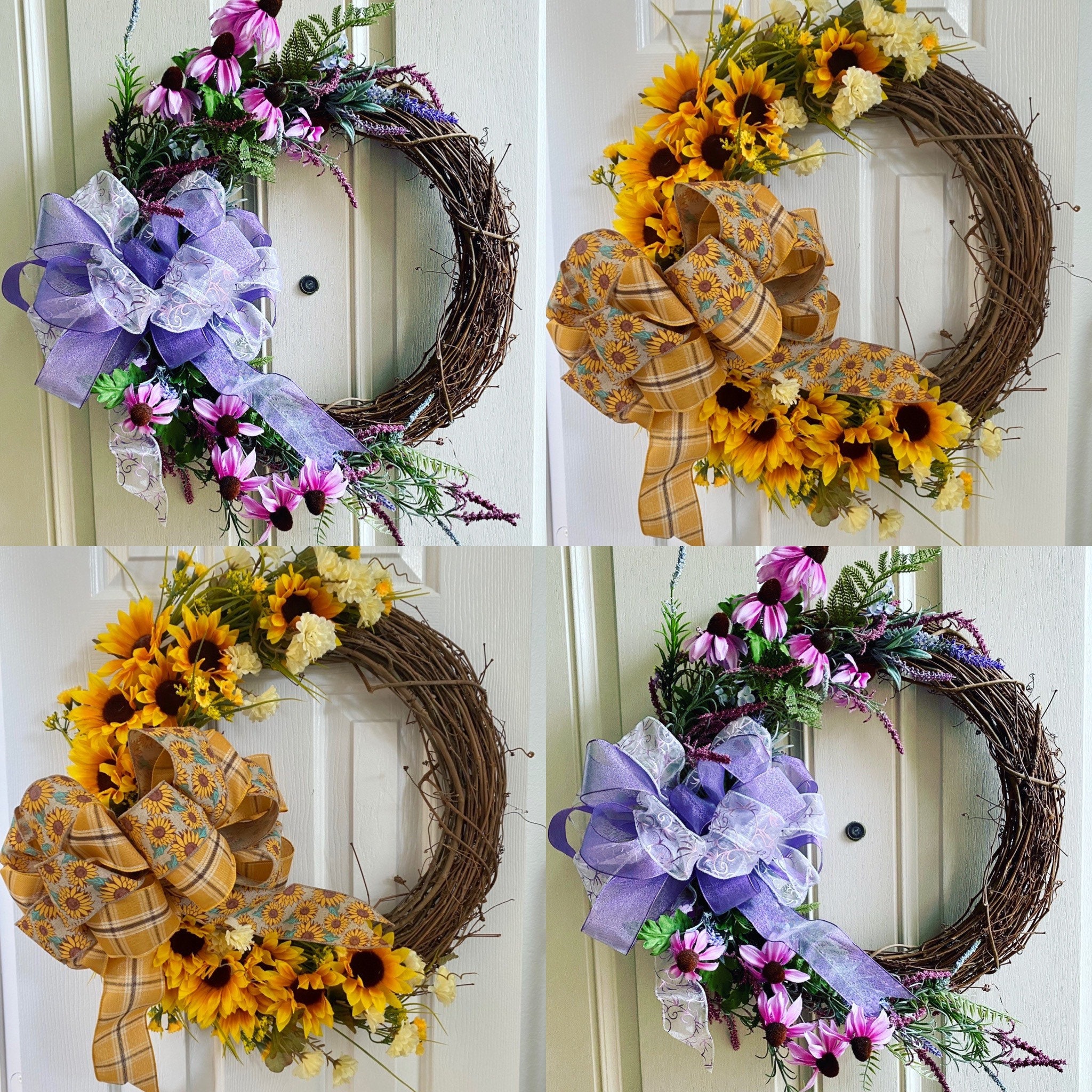Sunflower grapevine wreath Etsy