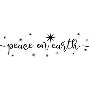 Christmas SVG File Peace on Earth Digital Download