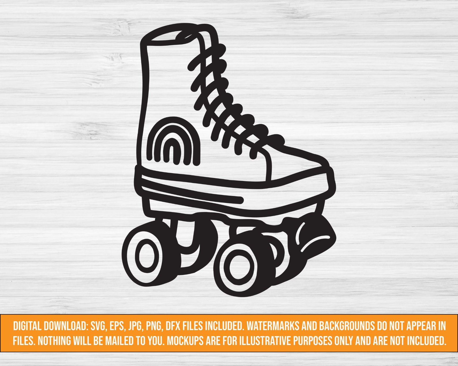 Roller Skate SVG Digital Download Roller Skate Cut File Svg Jpg Png Dxf