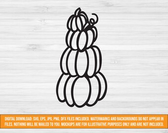 カボチャの山 SVG、カボチャのパッチ SVG、ハロウィーン SVG、秋の SVG、カボチャのカット ファイル、SVG DXF EPS jpg png