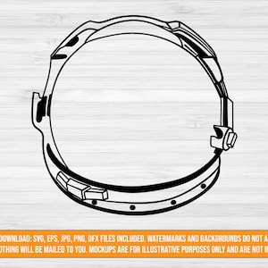 Space Helmet SVG download digitale / taglia file / svg jpg png dxf eps file / Casco astronauta