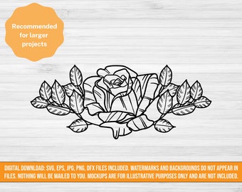Plik Rose Cut SVG do pobrania cyfrowego | pliki svg jpg png dxf eps