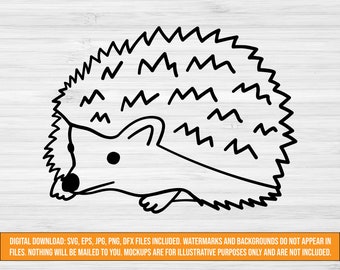 Hedgehog SVG digital download  | hedgehog cut file | svg jpg png dxf eps files