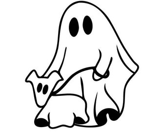 幽霊が歩く犬 SVG、幽霊犬 SVG、幽霊が歩く犬 SVG、不気味なデジタルカットファイル、ハロウィーン T シャツのクリップアート、dxf、eps、jpg、png