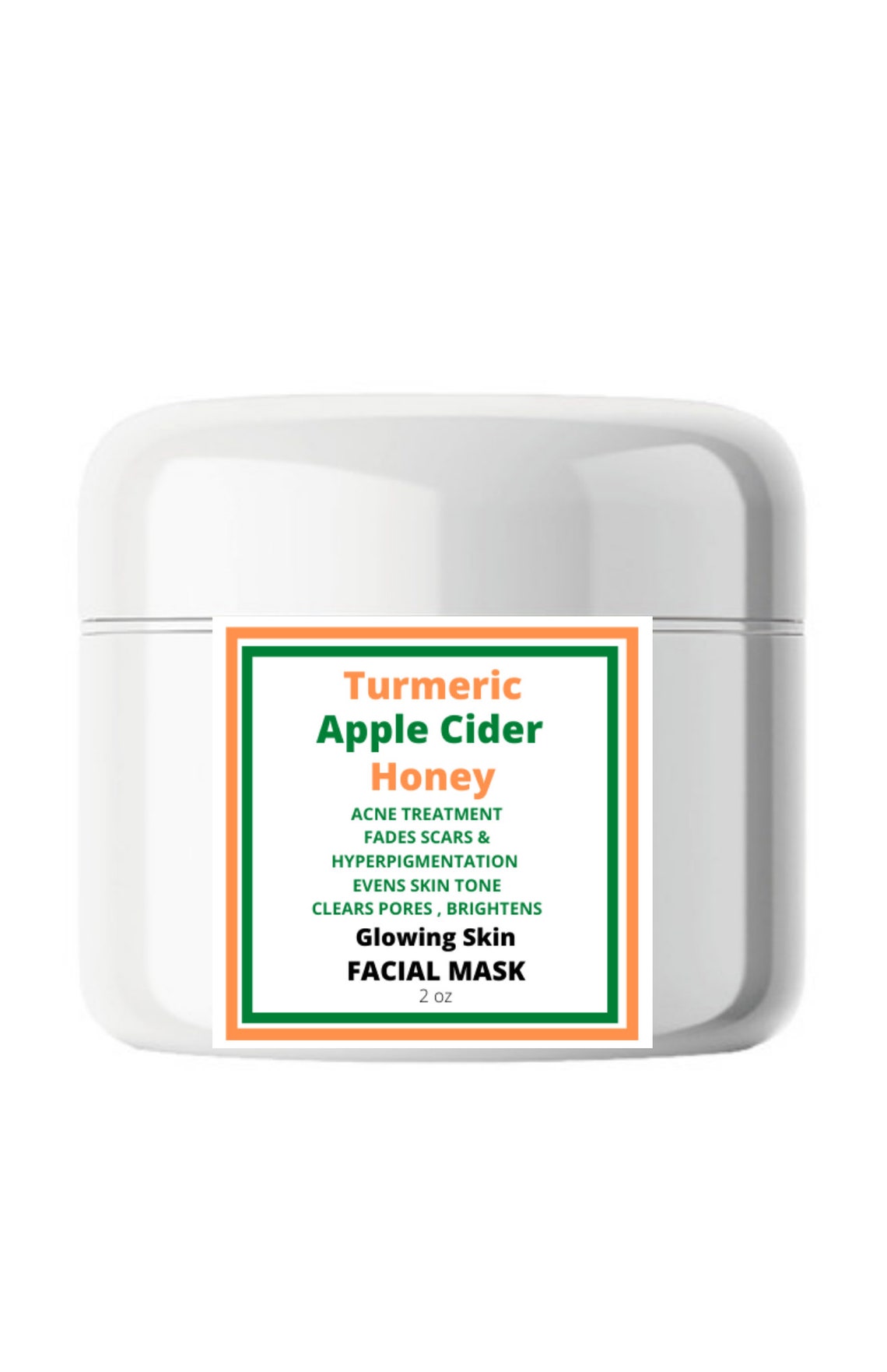 Turmeric Honey Apple cider Face Mask Even skin tone Acne & Etsy