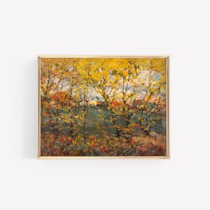 Abstract Autumn Painting Royal Oak Painting Autumn Landscape Paintings Fall Painting Antique Art PRINTABLE Art 44 image 2