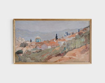 Colorful Samsung Frame TV Art File | 4K TV Image | Country Landscape Painting| Farmhouse Decor| Impressionist Landscape Painting #140