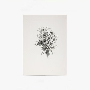 Floral Drawing | Floral Sketch | Flower Print | Flower Art | Vintage Print | Vintage Wall Art | PRINTABLE Art #164