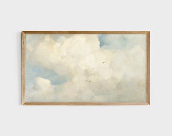Arquivo de arte da TV Samsung Frame | Arte de TV com moldura de nuvem | Pintura em nuvem | Arte em Nuvem | Impressão em nuvem | Arte Vintage | Arte Antiga | IMPRIMÍVEL Arte #27