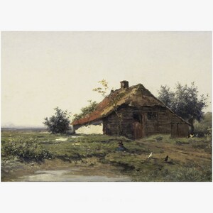 Country Landscape Painting | Cottage Print | Farmhouse Decor | Cottage Decor | Landscape Painting | PRINTABLE Art #129 image 3