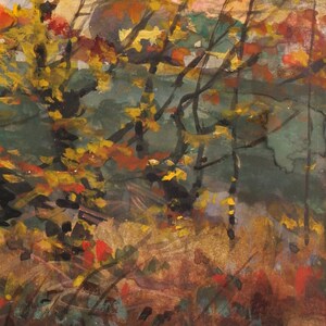 Abstract Autumn Painting Royal Oak Painting Autumn Landscape Paintings Fall Painting Antique Art PRINTABLE Art 44 image 5