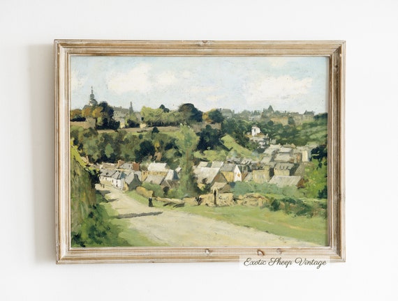 Farmhouse Decor | Country Landscape Painting | French Country Art | French Country House Wall Art | Landscape Painting | PRINTABLE Art #192