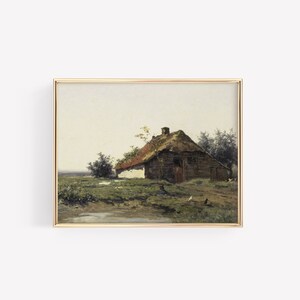 Country Landscape Painting | Cottage Print | Farmhouse Decor | Cottage Decor | Landscape Painting | PRINTABLE Art #129 image 2