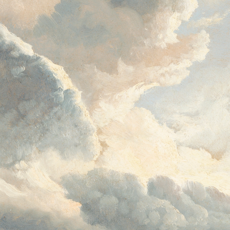 Clouds Painting Nursery Wall Art Cloud Art Cloud Print Etsy UK