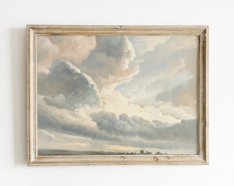 Clouds Painting | Nursery Wall Art |  Cloud Art | Cloud Print | Vintage Art | Antique Art | PRINTABLE Art #28