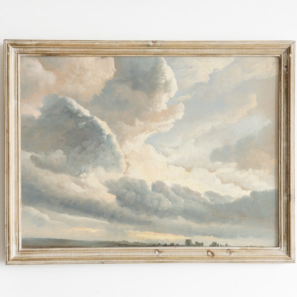 Clouds Painting | Nursery Wall Art |  Cloud Art | Cloud Print | Vintage Art | Antique Art | PRINTABLE Art #28