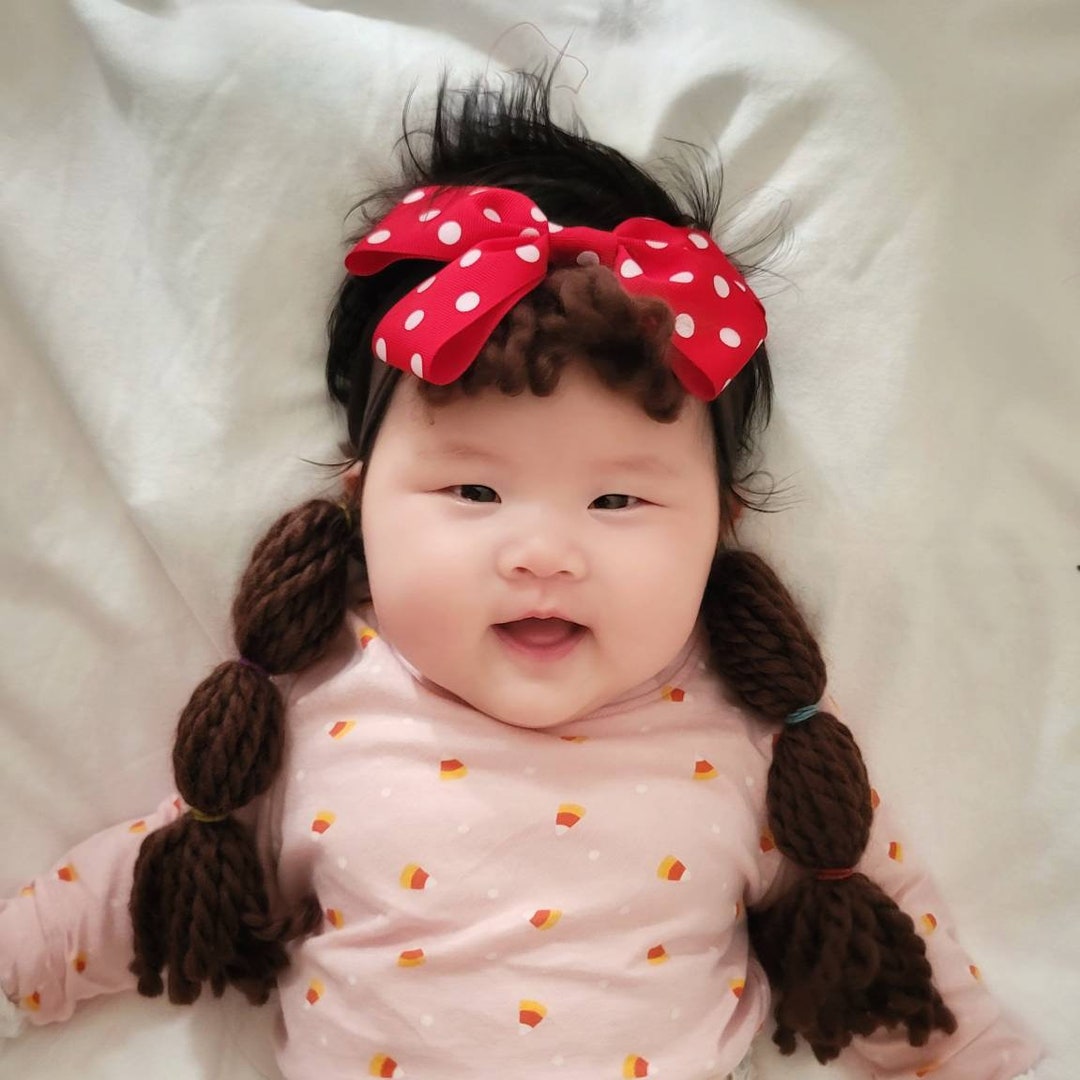 Cabbage Patch Baby Hair Band Baby Wig Baby Headband Baby Etsy