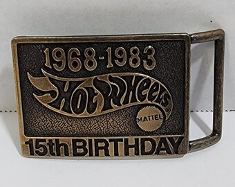 Vintage Hot Wheels 15. Geburtstag Gürtelschnalle