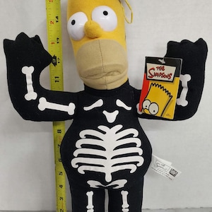 The Simpsons Homer In Skeleton Costume 16&quot; Plush Brand New With Tag