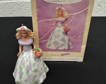 Hallmark Keepsake Ornament Barbie Springtime Flowers Dress New Collectors Series