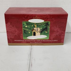 Hallmark Keepsake Peanuts Woodstock On Dog House Ornament New In Box