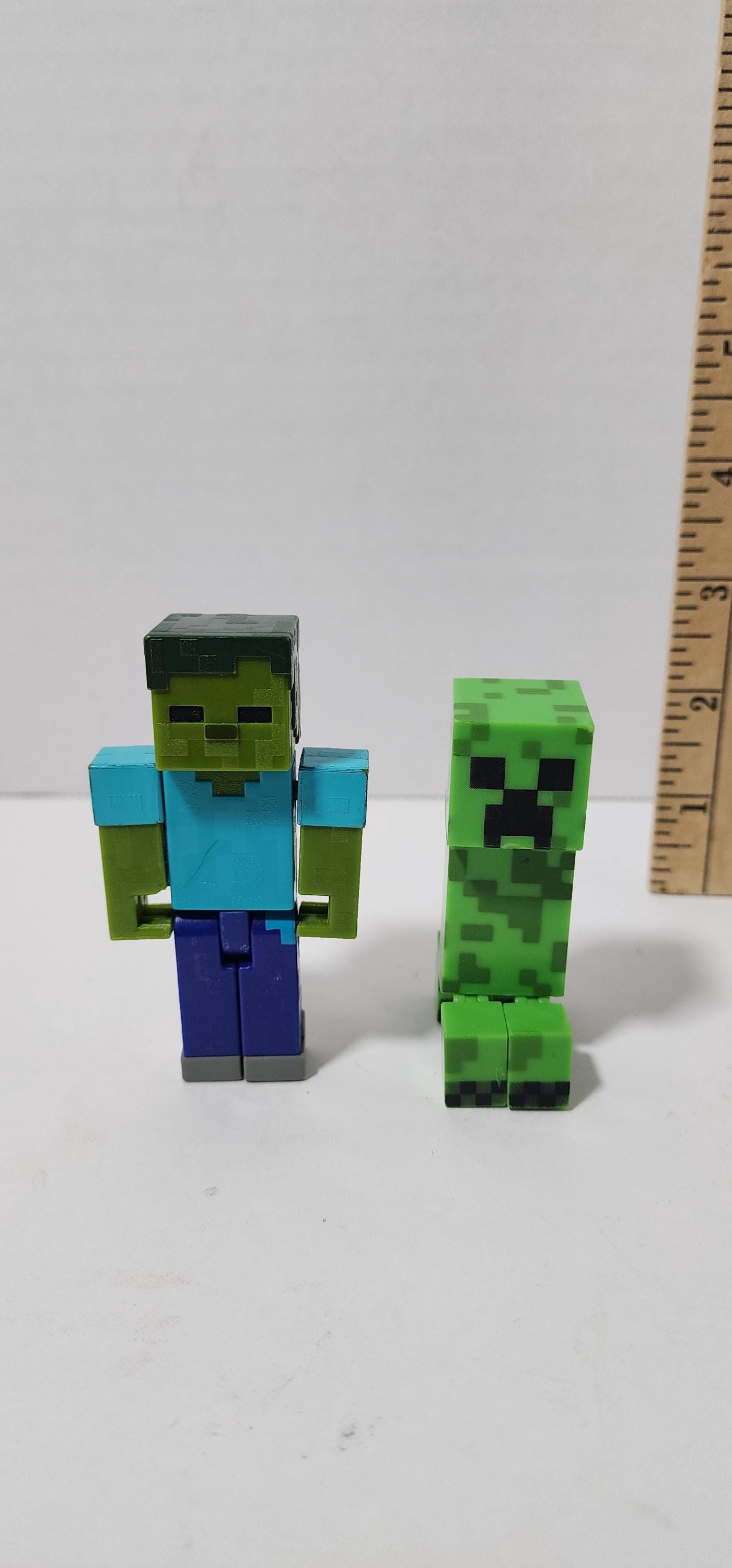 Mattel Minecraft Zombie and Creeper Action Figure Set - Etsy