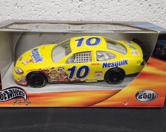 Hot Wheels Racing: 1/24 Scale Nesquik Nascar #10 Diecast Car (Mint In Sealed Box)