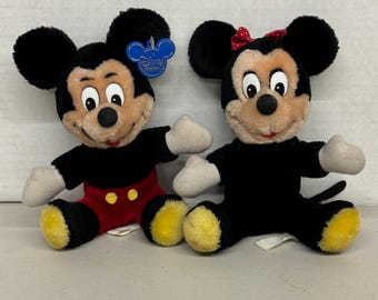Vintage Disneyland Mickey and Minnie plushies
