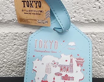 Daiso Map Pattern Tokyo Luggage Tag New With Tag