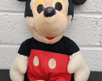 Vintage Hasbro Softies Disney Mickey Mouse Plush 15"