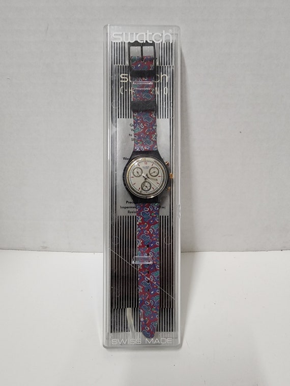 Vintage Swatch Watch Chrono Award SCB108 New Old S