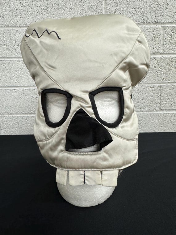 Vintage Halloween skeleton face Mr. X mask from Hallmark